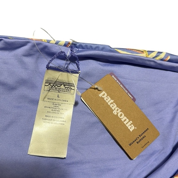 Patagonia NWT  Sunamee Bottoms Palms of My Heart Purple Bikini Bottom S,M,L - Picture 9 of 9
